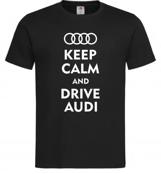 Чоловіча футболка Drive audi Чорний фото