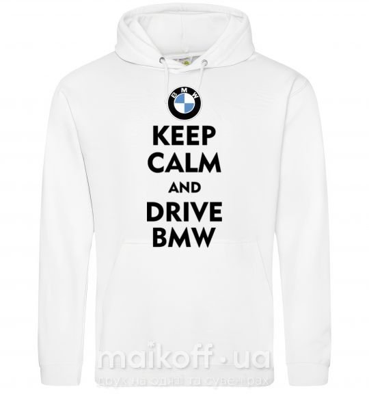 Мужская толстовка (худи) Drive BMW Белый фото