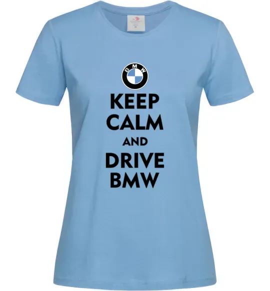 Жіноча футболка Drive BMW Блакитний фото