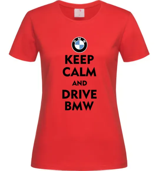 Жіноча футболка Drive BMW Червоний фото