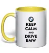 Чашка з кольоровою ручкою Drive BMW Сонячно жовтий Чашка з кольоровою ручкою Drive BMW Сонячно жовтий фото