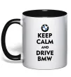 Чашка з кольоровою ручкою Drive BMW Чорний Чашка з кольоровою ручкою Drive BMW Чорний фото