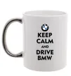 Чашка з кольоровою ручкою Drive BMW Срібло Чашка з кольоровою ручкою Drive BMW Срібло фото