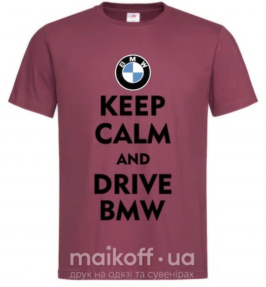 Чоловіча футболка Drive BMW Бордовий фото