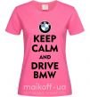 Женская футболка Drive BMW Ярко-розовый фото