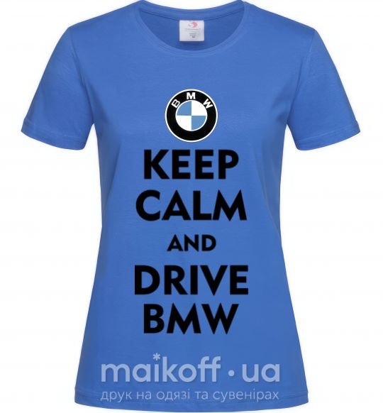 Женская футболка Drive BMW Ярко-синий фото