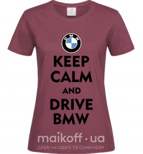 Жіноча футболка Drive BMW Бордовий фото