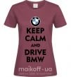 Женская футболка Drive BMW Бордовый фото