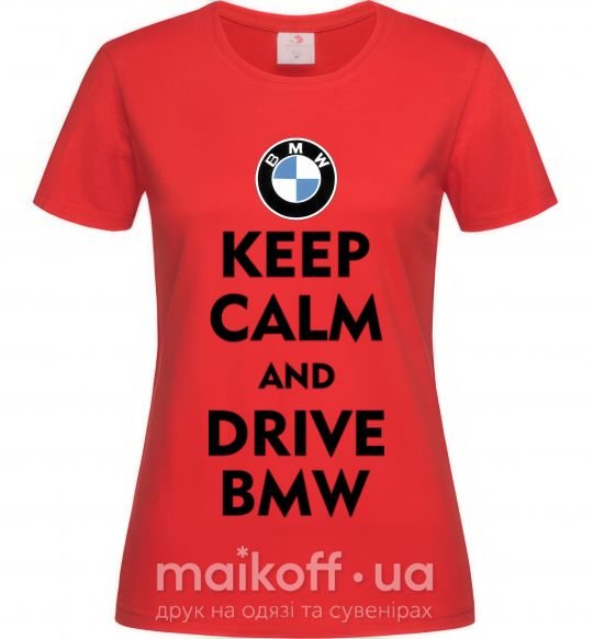 Женская футболка Drive BMW Красный фото