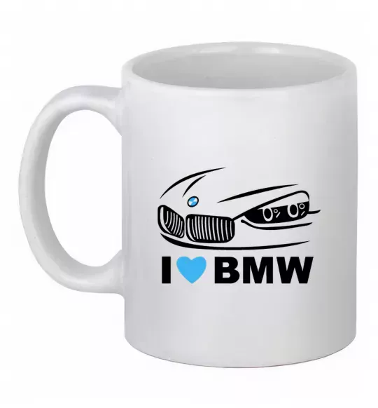 Чашка керамическая Love bmw Белый фото