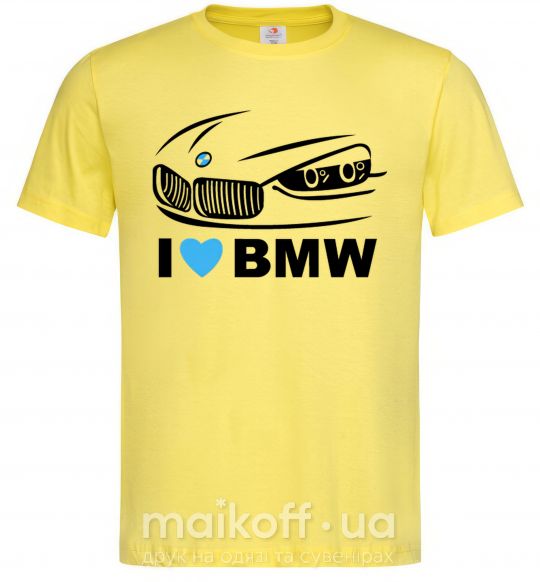 Чоловіча футболка Love bmw Лимонний фото