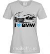 Женская футболка Love bmw Серый фото