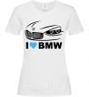 Женская футболка Love bmw Белый фото