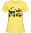 Женская футболка Love bmw Лимонный фото