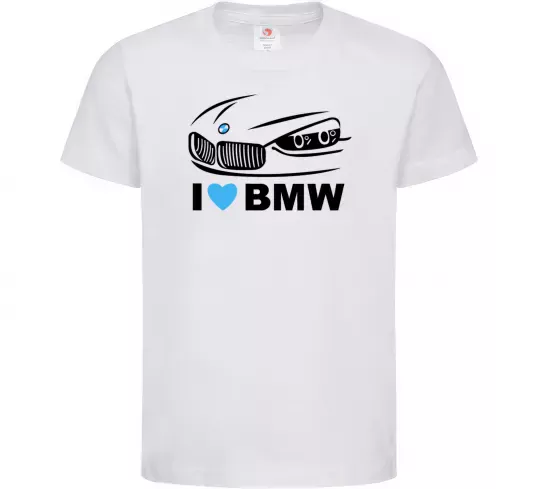 Дитяча футболка Love bmw Білий фото