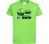 Дитяча футболка Love bmw Лаймовий фото