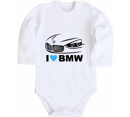 Дитячий бодік Love bmw Білий фото