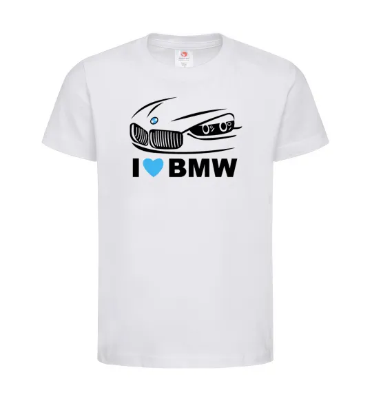 Детская футболка Love bmw Белый фото