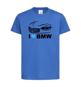 Детская футболка Love bmw Ярко-синий фото