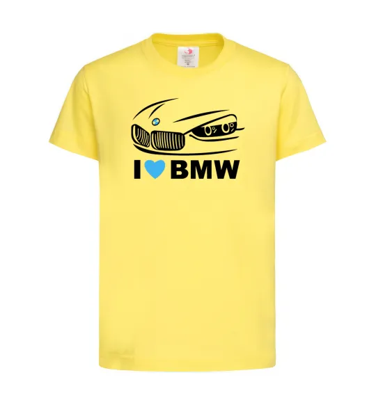 Детская футболка Love bmw Лимонный фото
