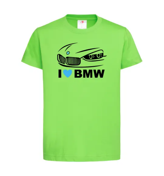 Детская футболка Love bmw Лаймовый фото