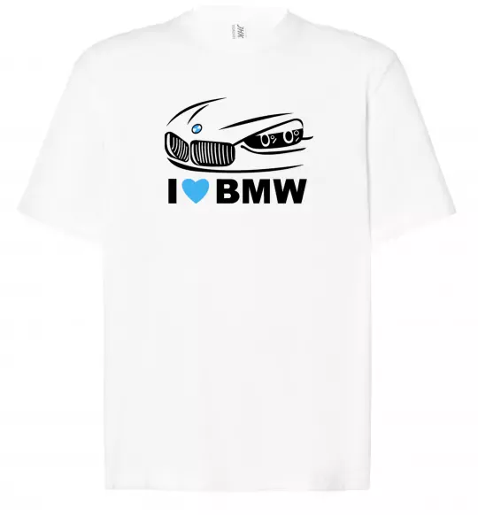 Футболка Оверсайз Love bmw Белый фото