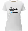 Жіноча преміум футболка Love bmw Білий фото