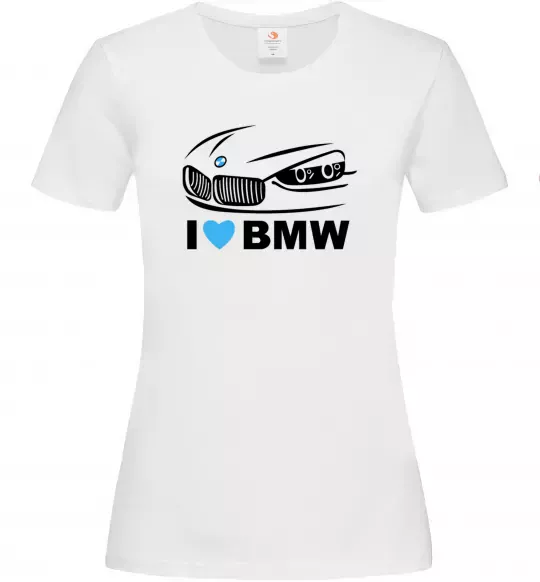 Жіноча футболка Love bmw Білий фото