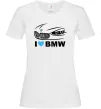 Жіноча футболка Love bmw Білий фото