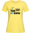 Жіноча футболка Love bmw Лимонний фото