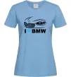 Жіноча футболка Love bmw Блакитний фото