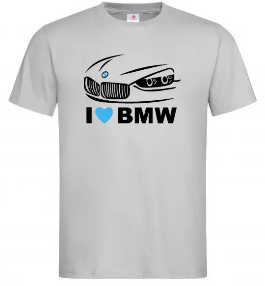 Чоловіча футболка Love bmw Сірий фото