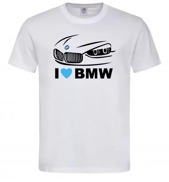 Чоловіча футболка Love bmw Білий фото