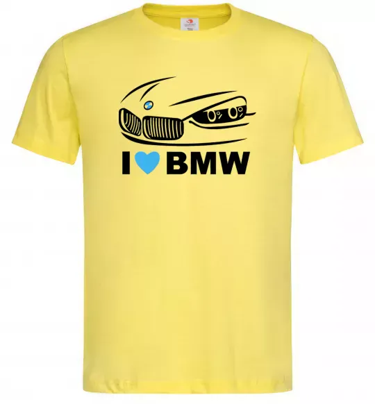 Чоловіча футболка Love bmw Лимонний фото