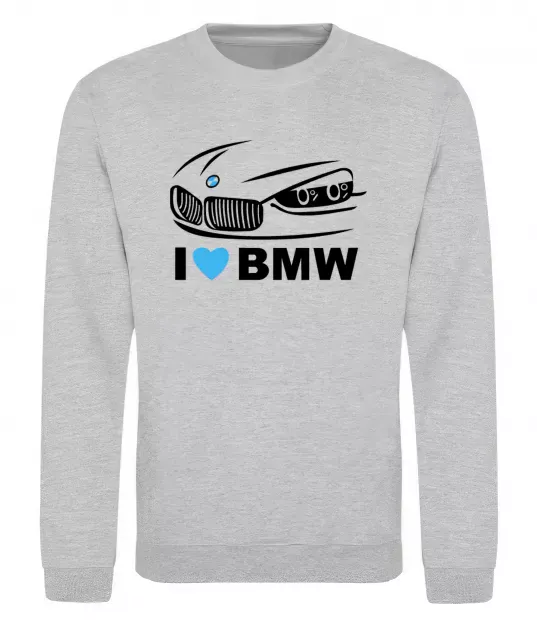 Свитшот Love bmw Серый меланж фото