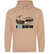 Чоловіча толстовка (худі) Love bmw Пісочний фото