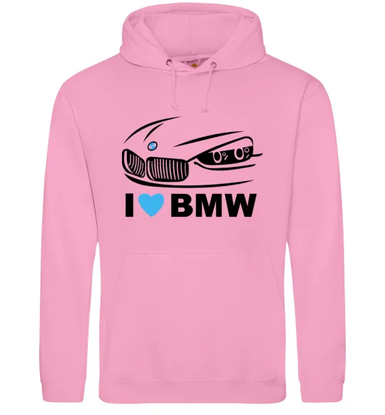 Женская толстовка (худи) Love bmw Розовый фото
