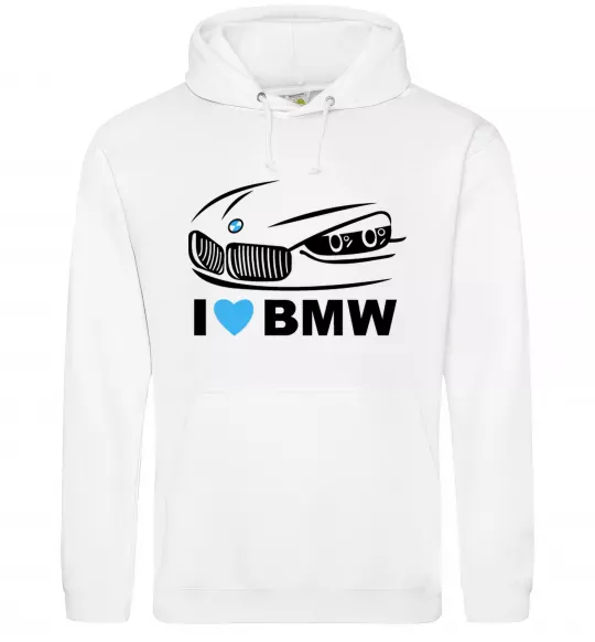 Жіноча толстовка (худі) Love bmw Білий фото