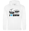 Жіноча толстовка (худі) Love bmw Білий фото