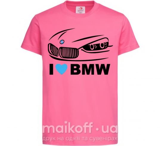 Детская футболка Love bmw Ярко-розовый фото