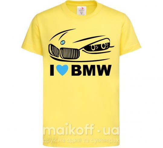 Детская футболка Love bmw Лимонный фото