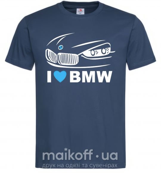 Мужская футболка Love bmw Темно-синий фото