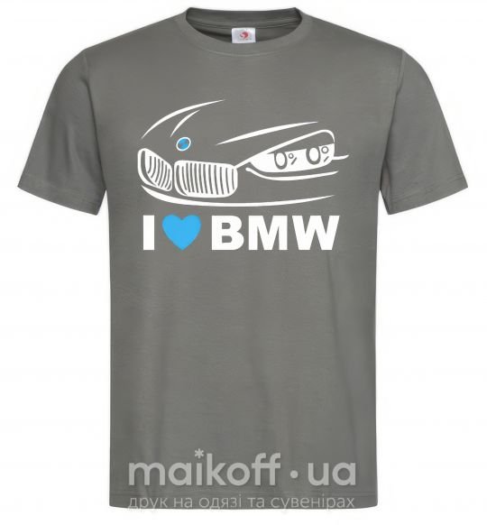 Чоловіча футболка Love bmw Графіт фото