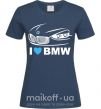 Женская футболка Love bmw Темно-синий фото