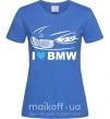 Жіноча футболка Love bmw Яскраво-синій фото