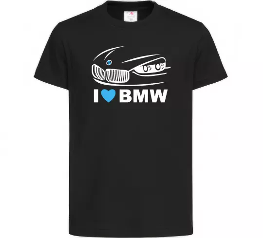 Дитяча футболка Love bmw Чорний фото