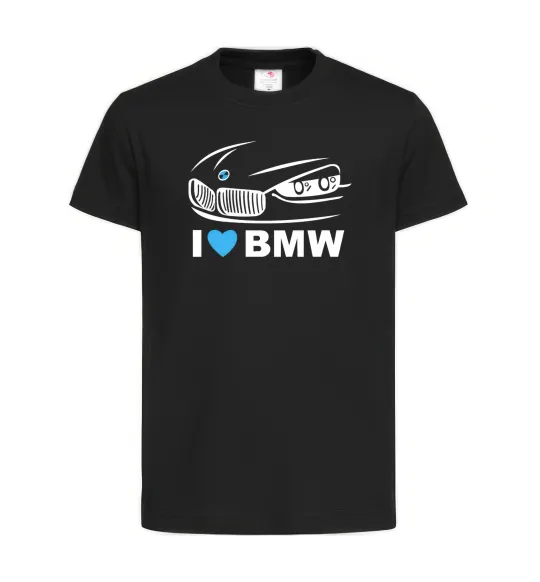 Детская футболка Love bmw Черный фото