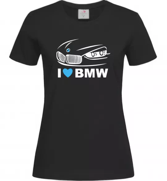 Жіноча футболка Love bmw Чорний фото