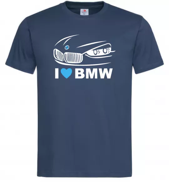 Чоловіча футболка Love bmw Темно-синій фото