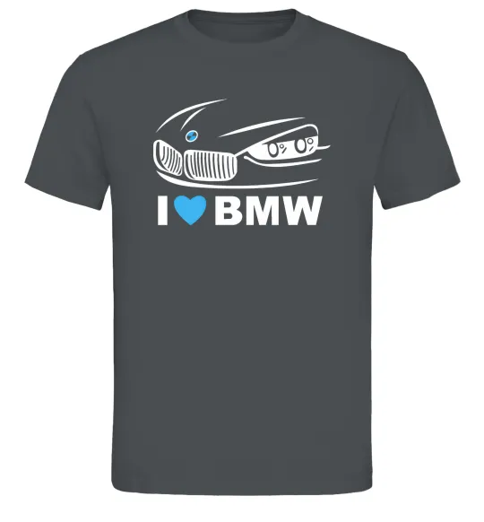 Чоловіча футболка Love bmw Графіт фото